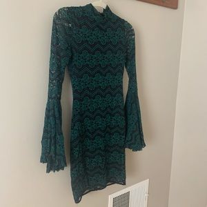 Aqua Lace Bodycon Dress